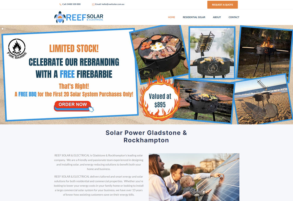 The New Reef Solar & Electrical Gladstone Website is now Live! 